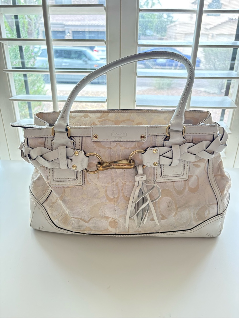 Vintage Coach Hampton Braided Tote